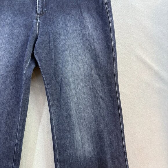 Lafayette 148 NYC Woman’s Mercer Bootcut Cropped Jeans Sz 12 Dark Wash Stretch - Picture 4 of 12